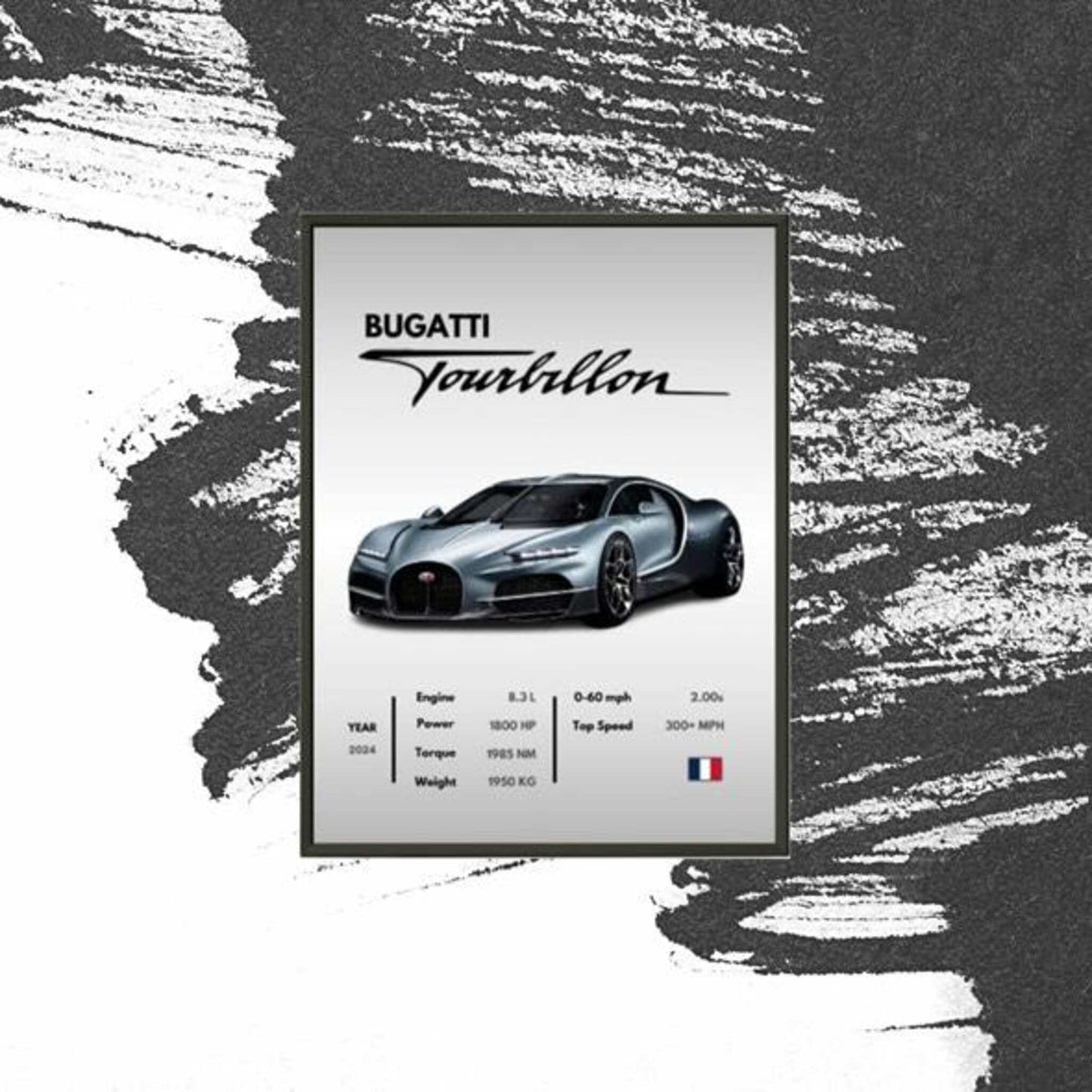 BUGATTI Tourbillon Adhesive Peel Off Poster