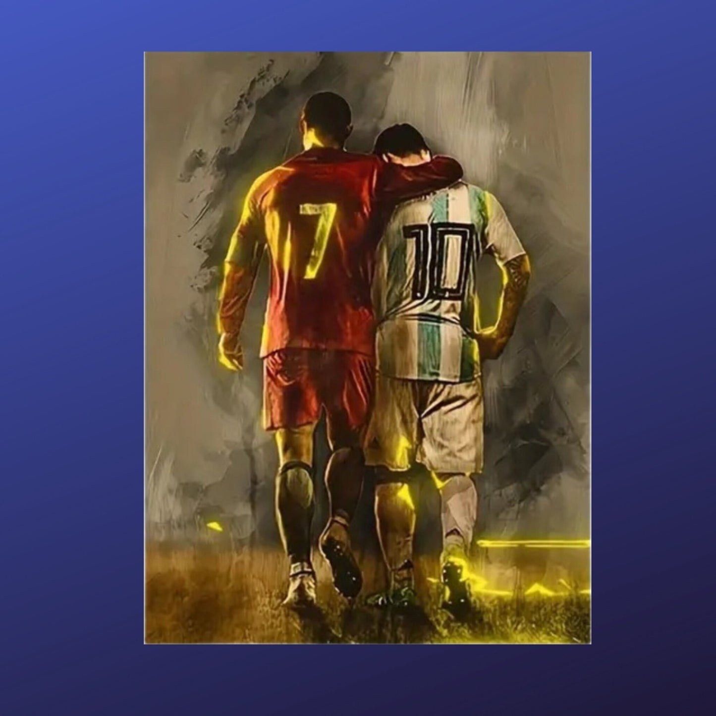 MESSI AND RONALDO ADHESIVE PEEL OFF POSTER